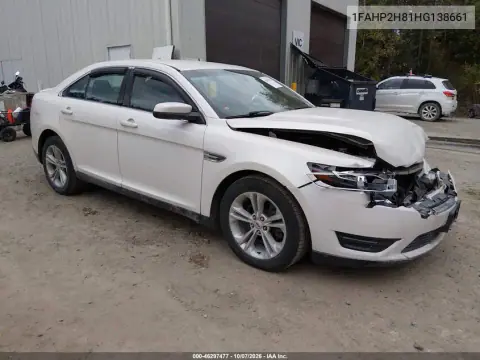 1FAHP2H81HG138661 — 2017 Ford Taurus, Передняя часть, фото до ремонта