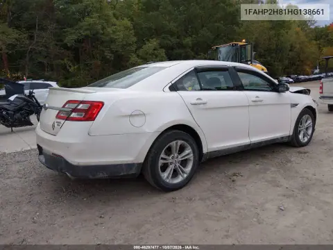 2017 Ford Taurus Sel VIN 1FAHP2H81HG138661 фото 5
