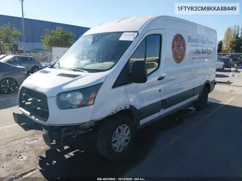 1FTYR2CM8KKA88449 — 2019 Ford Transit, фото 3 с аукциона IAAI, Передняя часть справа