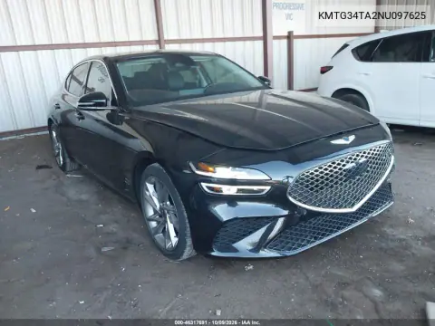 KMTG34TA2NU097625 — 2022 Genesis G70, Передняя часть, фото до ремонта
