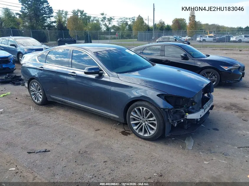 KMHGN4JE2HU183046 — 2017 Genesis G80, фото 2 с аукциона IAAI, Передняя и задняя части