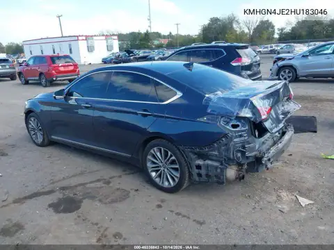 KMHGN4JE2HU183046 — 2017 Genesis G80, фото 4 с аукциона IAAI, Передняя и задняя части