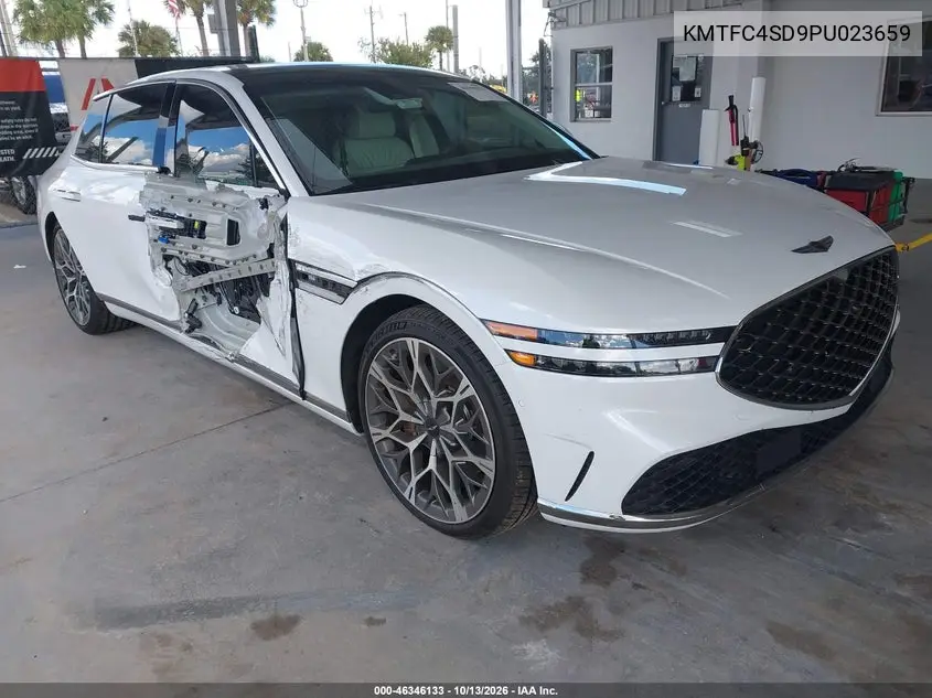 KMTFC4SD9PU023659 — 2023 Genesis G90, фото 2 с аукциона IAAI, Справа сзади