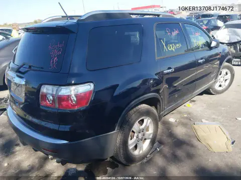 2008 GMC Acadia Sle-1 VIN 1GKER13708J174672 фото 5