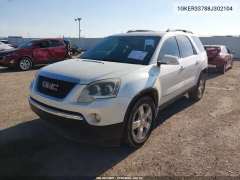 2008 GMC Acadia Slt-2 VIN 1GKER33788J302104 фото 3