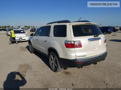 2008 GMC Acadia Slt-2 VIN 1GKER33788J302104 фото 4