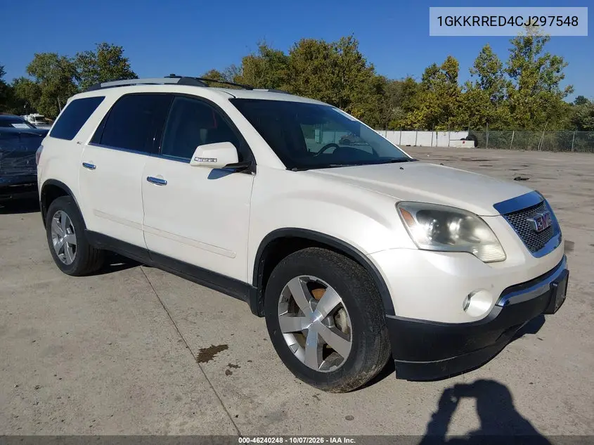 2012 GMC Acadia Slt-1 VIN 1GKKRRED4CJ297548 фото 2