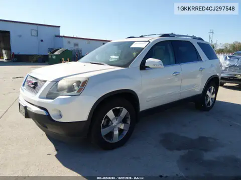 2012 GMC Acadia Slt-1 VIN 1GKKRRED4CJ297548 фото 3