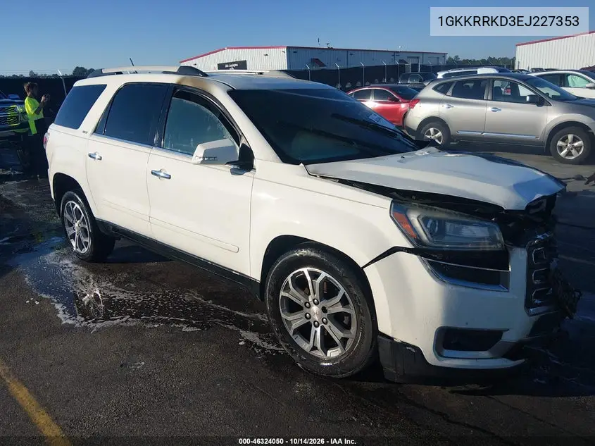 1GKKRRKD3EJ227353 GMC Acadia 2014 — повреждение Передняя часть, фото до ремонта