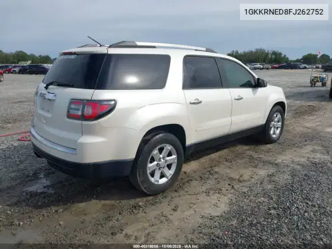 2015 GMC Acadia Sle-1 VIN 1GKKRNED8FJ262752 фото 5