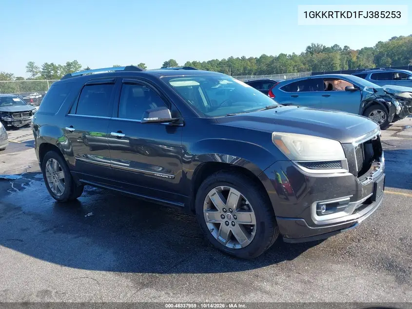 1GKKRTKD1FJ385253 — 2015 GMC Acadia, фото 2 с аукциона IAAI, Передняя часть