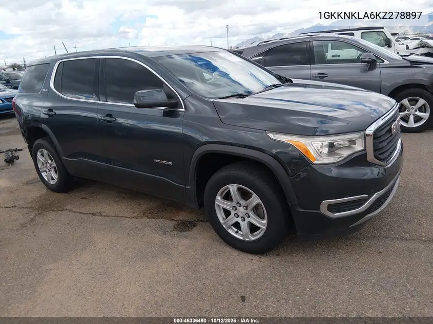 2019 GMC Acadia Sle-1 VIN 1GKKNKLA6KZ278897 фото 2