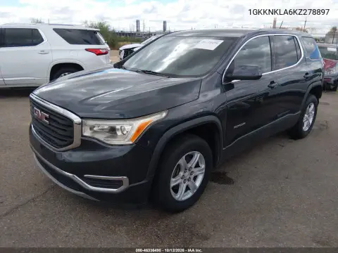2019 GMC Acadia Sle-1 VIN 1GKKNKLA6KZ278897 фото 3