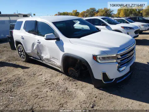1GKKNRL41LZ216487 — 2020 GMC Acadia, Передняя часть справа, фото до ремонта