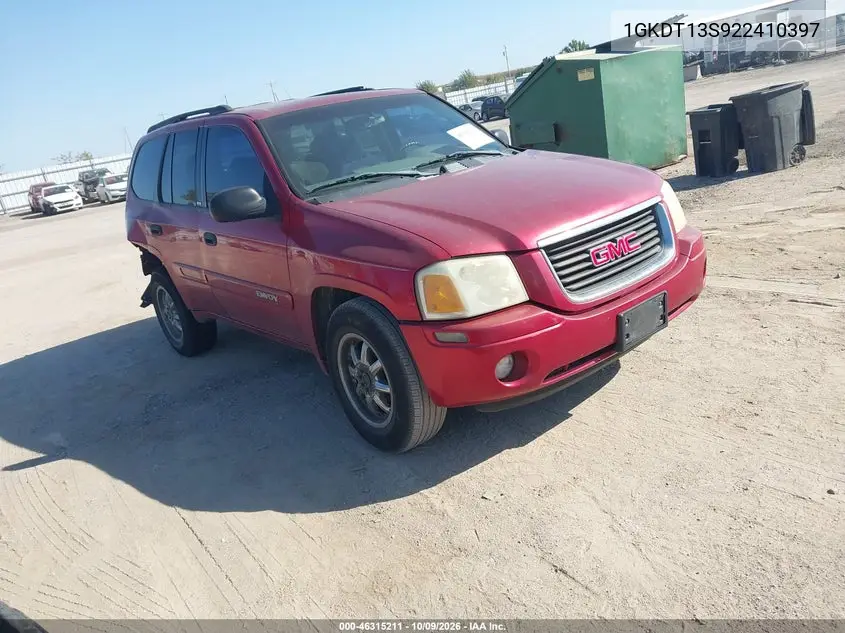 2002 GMC Envoy Sle VIN 1GKDT13S922410397 фото 2