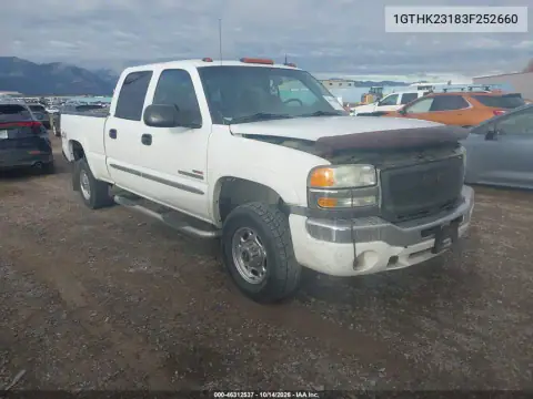 1GTHK23183F252660 — 2003 GMC Sierra, Передняя часть, фото до ремонта