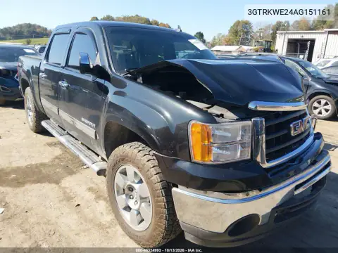 3GTRKWE24AG151161 — 2010 GMC Sierra, Передняя часть, фото до ремонта