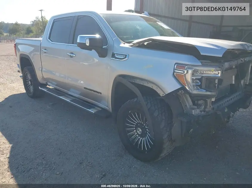 2019 GMC Sierra 1500 Slt VIN 3GTP8DED6KG149764 фото 2