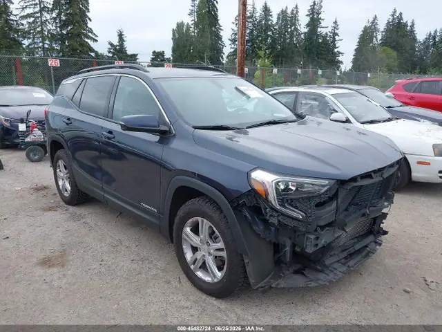 3GKALTEV6JL327657 — 2018 GMC Terrain SLE, Передняя часть (Front End), фото до ремонта
