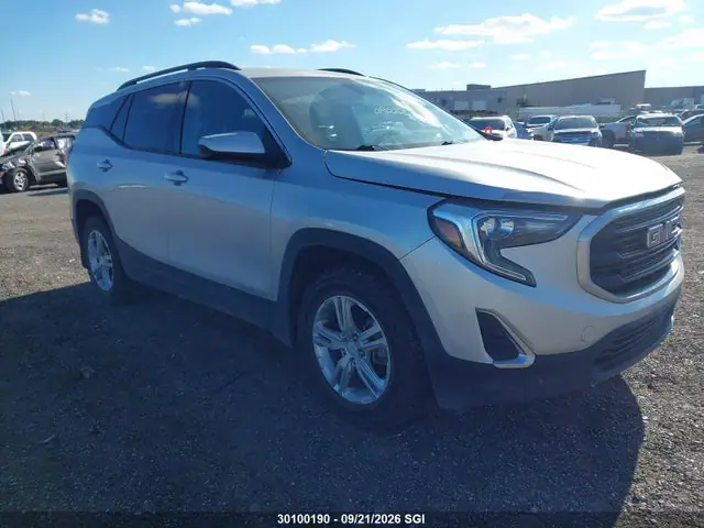 3GKALTEV0KL307650 — 2019 GMC Terrain SLE, Град (Hail), фото до ремонта