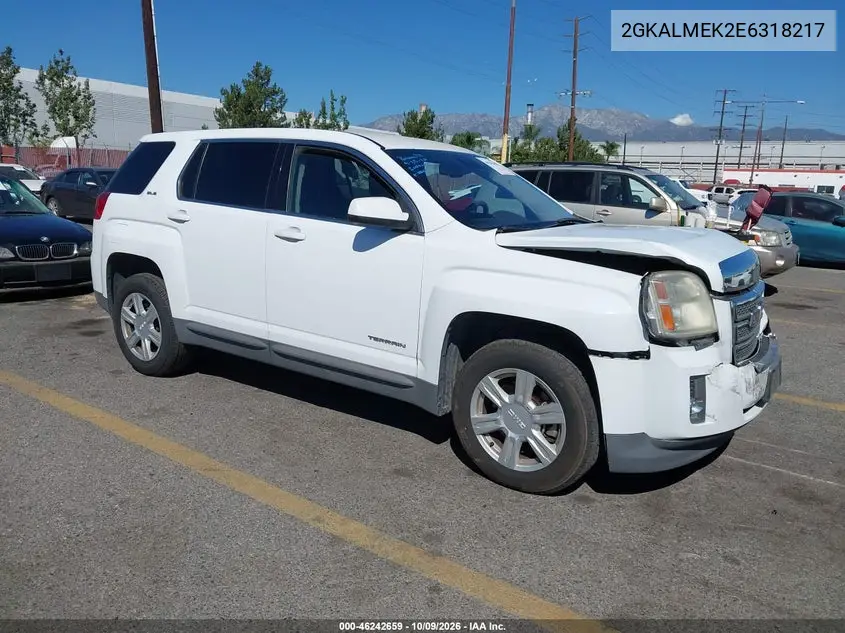 2014 GMC Terrain Sle-1 VIN 2GKALMEK2E6318217 фото 2