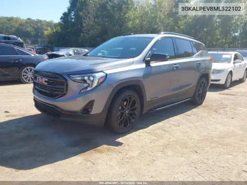 3GKALPEV8ML322102 — 2021 GMC Terrain, фото 2 с аукциона IAAI, Пресная вода