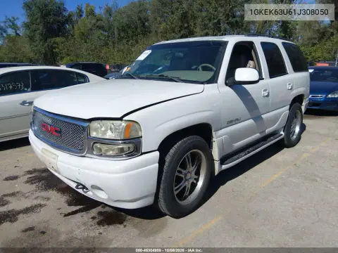 2001 GMC Yukon Denali VIN 1GKEK63U61J308050 фото 3