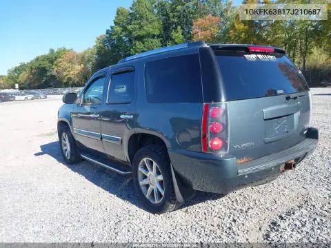 2007 GMC Yukon Denali VIN 1GKFK63817J210687 фото 3