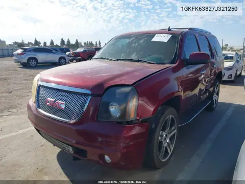 2007 GMC Yukon Denali VIN 1GKFK63827J321250 фото 3