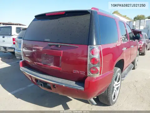 2007 GMC Yukon Denali VIN 1GKFK63827J321250 фото 5