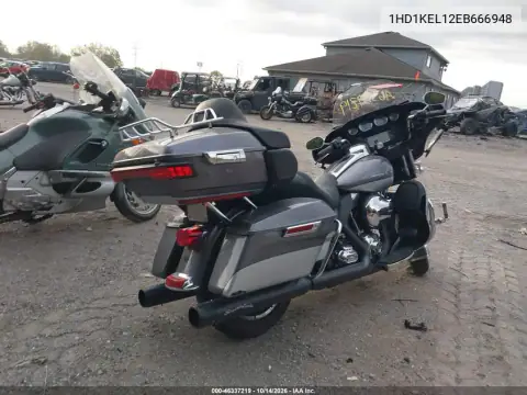 1HD1KEL12EB666948 — 2014 Harley-Davidson Electra Glide, фото 4 с аукциона IAAI, Передняя часть слева