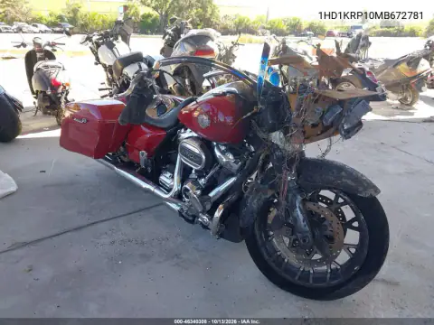 1HD1KRP10MB672781 — 2021 Harley-Davidson Street Glide, Передняя часть, фото до ремонта