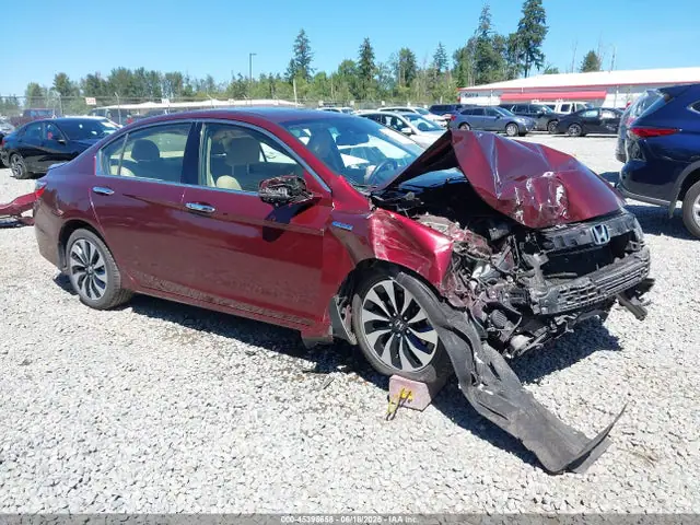 JHMCR6F54HC027347 — 2017 Honda Accord Hybrid EX-L, Передняя часть (Front End), фото до ремонта