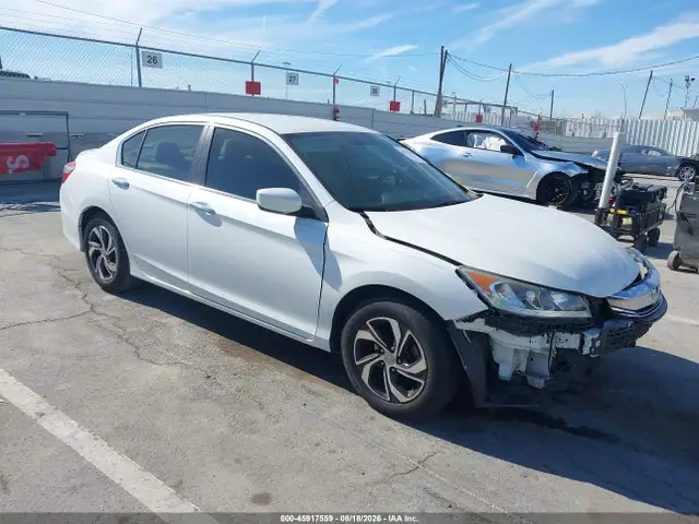1HGCR2F37GA127804 — 2016 Honda Accord LX, Передняя часть (Front End), фото до ремонта