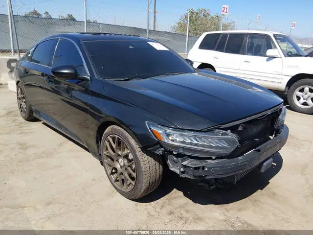 1HGCV2F39MA007753 — 2021 Honda Accord Sport 2.0T, Передняя часть (Front & Rear), фото до ремонта