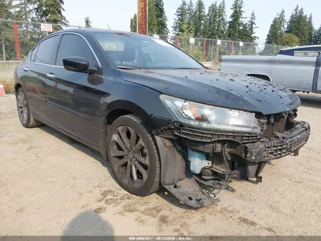1HGCR2F55EA107176 — 2014 Honda Accord Sport, Передняя часть (Front & Rear), фото до ремонта