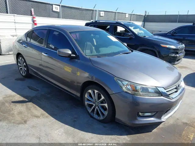 1HGCR2F54FA125413 — 2015 Honda Accord Sport, Левый бок (Left Side), фото до ремонта