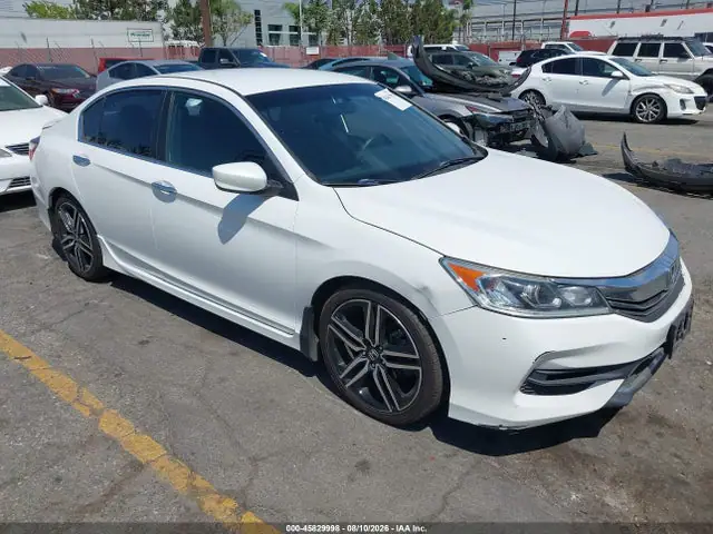 1HGCR2F53GA171140 — 2016 Honda Accord Sport, Передняя и задняя части (Front & Rear), фото до ремонта