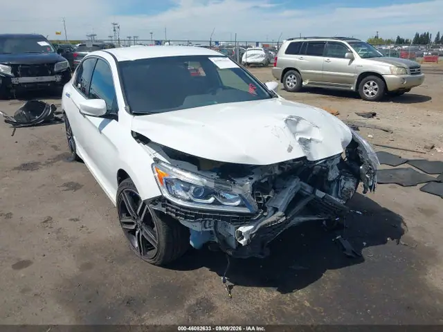 1HGCR2F53GA066341 — 2016 Honda Accord Sport, Передняя часть (Front End), фото до ремонта
