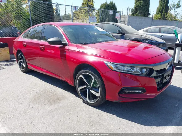 2018 Honda Accord Sport VIN 1HGCV1F37JA096762 фото 1