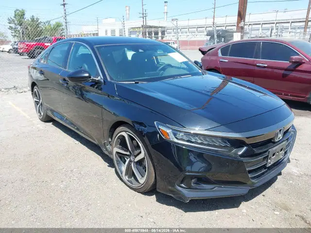 1HGCV1F37NA107071 — 2022 Honda Accord Sport, Left & Right Side, фото до ремонта
