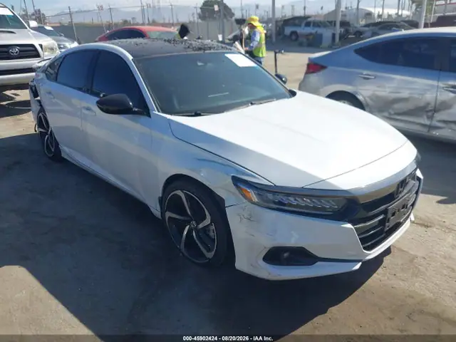 1HGCV1F36NA086066 — 2022 Honda Accord Sport, Left & Right Side, фото до ремонта