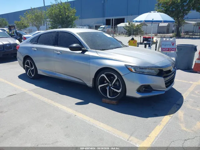 2022 Honda Accord Sport VIN 1HGCV1F38NA043963 фото 1