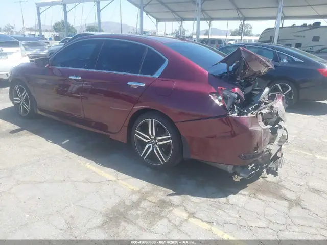 1HGCR3F90HA024767 — 2017 Honda Accord Touring V6, фото 3 с аукциона IAAI 29.09.2026, Передняя и задняя части