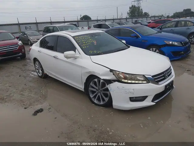 1HGCR2F93EA805014 — 2014 Honda Accord Touring, Передняя часть (Front), фото до ремонта