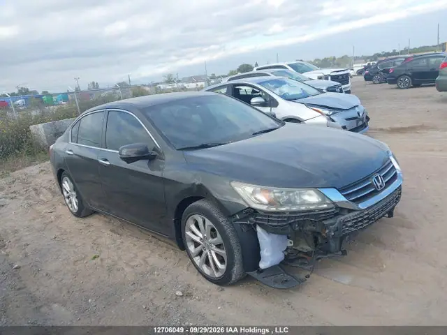 1HGCR2F94FA802530 — 2015 Honda Accord Touring, Передняя часть (Front), фото до ремонта