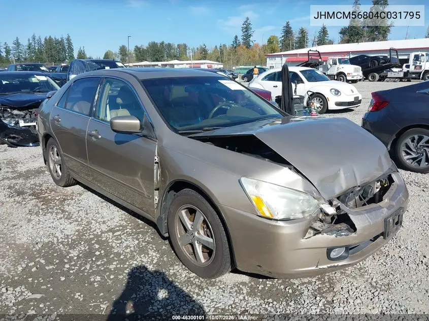 2004 Honda Accord 2.4 Ex VIN JHMCM56804C031795 фото 2