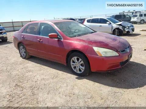 2004 Honda Accord 3.0 Ex VIN 1HGCM668X4A050195 фото 2