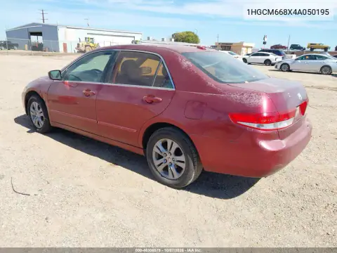 2004 Honda Accord 3.0 Ex VIN 1HGCM668X4A050195 фото 4