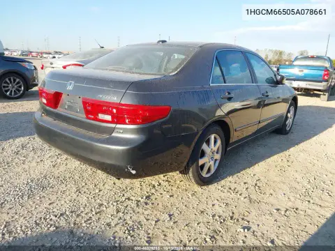 2005 Honda Accord 3.0 Ex VIN 1HGCM66505A078661 фото 5